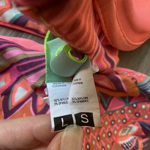 Anthropologie Maaji Bikini Swim Top Sz S Bottom Sz L Multi Funky Print Graphics - Picture 4 of 9